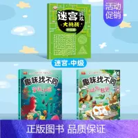 [3本]动物/童话+迷宫中级 [正版]趣味找不同专注力训练图画书3-4-5-6岁幼儿童逻辑思维大迷宫益智游戏