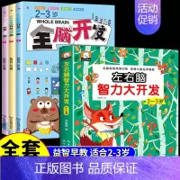 (2-3岁)全脑开发+左右脑开发 [正版]全3册 2-3岁全脑开发数学思维训练700题左右脑专注力训练书逻辑思维 儿童益
