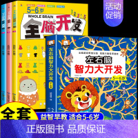 (5-6岁)全脑开发+左右脑开发 [正版]全3册 2-3岁全脑开发数学思维训练700题左右脑专注力训练书逻辑思维 儿童益