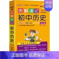 初中历史 初中通用 [正版]2023版PASS图解速记初中语文数学英语物理化学生物古诗文文言文初中七八九年级基础知识点重