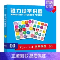[3阶]儿童磁力识字拼图1本 [正版]幼儿早教磁力识字拼图全套6本1-6阶段儿童磁力识字拼图3到6岁宝宝磁性幼儿早教书进