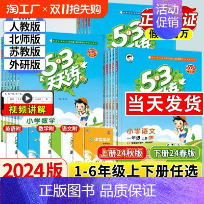 语文[人教版]+数学[北师大版] 六年级下 [正版]2024秋53天天练一年级二年级三四年级五六年级上册下册同步练习册训