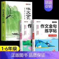 [全3册]作文金句+作文金句练字帖 小学通用 [正版]时光学作文金句800例小学生中学生作文素材句子积累优美段落好词好句