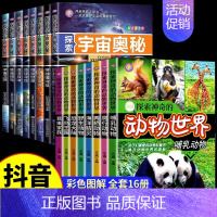 [全16册]探索宇宙+动物世界 [正版]探索宇宙奥秘全套8册 宇宙百科全书 小学生太空百科全书关于宇宙星球的书揭秘星空天