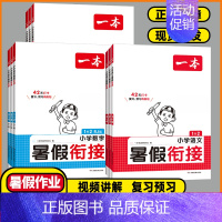 语文暑假衔接(人教版) 五升六 [正版]2024版一本暑假衔接小学语文阅读练字贴数学口算一升二暑假衔接二升三暑假衔接三升