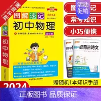 图解速记-初中物理 初中通用 [正版]图解速记初中语文数学物理化学生物地理道德与法治历史小四门基础知识点汇总大全英语语法