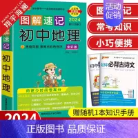 图解速记-初中地理 初中通用 [正版]图解速记初中语文数学物理化学生物地理道德与法治历史小四门基础知识点汇总大全英语语法