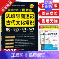 思维导图速记古代文化常识 高中通用 [正版]2025晨读晚练高中思维导图速记古代文化常识图解版常考知识点速记高考语文基础