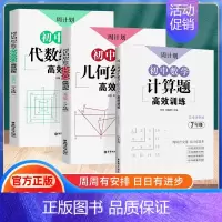 全套 七年级/初中一年级 [正版]正品七年级数学计算几何代数综合题高效训练周计划 初一7七年级上下册数学思维训练应用题真