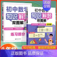 数学知识解题双图解 八年级/初中二年级 [正版]2024新版初中八年级上下册数学知识解题双图解2本套8年级知识梳理解题分