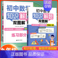 数学知识解题双图解 九年级/初中三年级 [正版]2024新版初中九年级上下册数学知识解题双图解2本套9年级知识梳理解题分