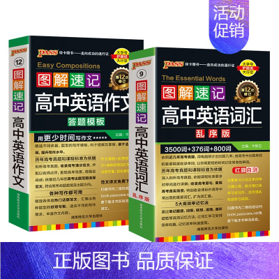 英语作文+词汇乱序 高中通用 [正版]2025新版图解速记高中英语作文答题模板答题高一高二高三高考真题满分作文素材高分范