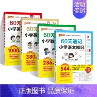 语文+数学+英语+单词[全套4本] 小学升初中 [正版]60天速记小学语文知识小升初数学英语单词词汇六年级总复习基础重点