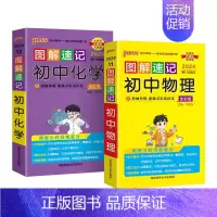 物理+化学2本 初中通用 [正版]2024图解速记初中化学公式定律知识点汇总速查速记背记手册基础知识大全九年级初三中考备