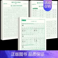 [下册]同步字帖3年级+同步作文字帖+素材积累字帖 [正版]三年级上册同步练字帖语文人教版小学生钢笔硬笔书法练字本楷书笔