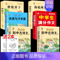 [6本]优美句子+作文+古诗文+骆驼+海底 [正版]海底两万里七年级必读骆驼祥子原著书老舍下册必读课外书小学初中版人教完