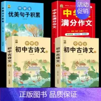 [4本]优美句子+满分作文+古诗文2本 初中通用 [正版]初中生中考满分作文2023年语文每日优美句子积累大全初中版七八