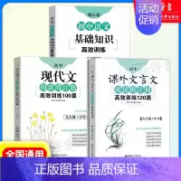 9年级 课外文言文+现代文+基础知识高效训练(3本) 初中通用 [正版]初中课外文言文阅读周计划高效训练120篇 七八九