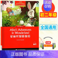 初二3:爱丽丝漫游仙境 初中通用 [正版]黑布林英语阅读初一1绿野仙踪5大卫和超级神探8彼得潘初二1黑骏马7小妇人13鲁