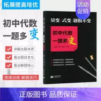 初中代数一题多变 初中通用 [正版]初中代数几何一题多变多解图变量变题根不变巧解妙解化繁为简中考总复习挑战压轴举一反三奥