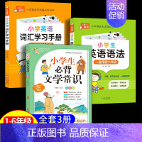 [全3册]文学常识+英语语法+英语词汇 小学通用 [正版]2024新版小学生必背文学常识大全思维导图初中高中必背文学文化