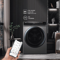[当天发货]海尔双擎热泵烘干机空气洗四层线屑过滤1比1正反转抖散防缠绕干衣机 EHGS100MATE7SU1