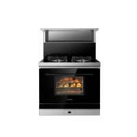 火星人(marssenger)集成灶JJZY-F78BC01R钢化玻璃台面排油烟机燃气灶蒸烤一体灶 右排烟 液化气