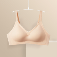 浪莎无痕乳胶内衣女无钢圈小胸聚拢收副乳防下垂文胸夏季薄款胸罩