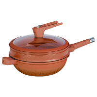 [CD]帝伯朗 TIBORANG 明星同款 第四代城际系列八合一浮雕多用锅 火焰橙