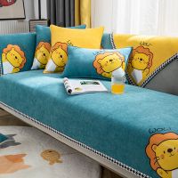 雪尼尔沙发垫四季通用防滑高档沙发套罩北欧简约现代坐垫巾盖布