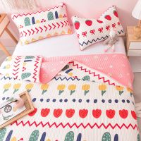 双面棉床盖四季通用榻榻米坑盖夹棉床单单件夏季棉床盖三件套