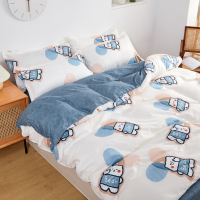 ins网红三件套卡通小熊床上用品四件套水洗棉床单被套家纺宿舍春4