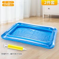 钓鱼玩具儿童池套装磁性钓鱼竿家庭广场戏水男孩女孩亲子互动游 [大号池]2件套(池+打气筒)