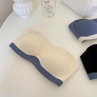 无肩带内衣女小胸聚拢防滑抹胸式隐形文胸无钢圈夏季薄款无痕裹胸 香槟色 S建议70-90斤(70/75)