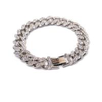 [王嘉尔同款]LILLWLNNER古巴镶钻链回到未来情侣手链一对男女款 银色袋装 无砖石款46cm[秒发]