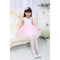 5条装春秋夏季薄款儿童连裤袜女童白色天鹅绒舞蹈袜练功丝_1 一条装白色 S建议身高60-80