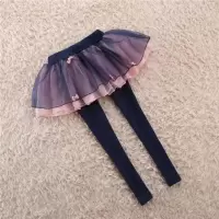 宝宝长裤春夏薄款童装女童打底裤女孩假两件裙裤儿童加绒小孩裤子 间粉珠子裙裤(不加绒) 90 (身高85-90cm)