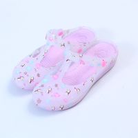 新款夏季印花洞洞鞋女凉鞋女士果冻鞋凉拖鞋女外穿女士包头凉拖鞋 [紫色]果冻企鹅 35 收藏店铺优先发货