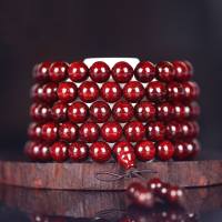 小叶紫檀108颗佛珠手串老料爆满金星2.0紫檀木情侣手链男女款 6mm*108颗（金星）女士款