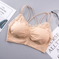 [1/2件装]无钢圈内衣女聚拢小胸文胸防走光抹胸内衣女性感胸罩 [一件装](杏色) 均码(80-135斤)
