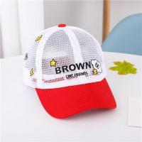 儿童帽子夏季薄款男童防晒网帽宝宝遮阳鸭舌帽女洋气小孩棒球帽潮 BRO网帽鸭舌帽--红色 参考2~7岁(49~52CM)