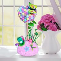 儿童手工DIY毛毛球铅笔座 橡皮擦雪花泥材料包小学生亲子互动礼物 爱心-01款 23*17*5cm