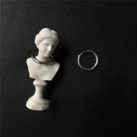 不锈钢钛钢耳圈耳环耳夹小圆圈弧面抛光耳扣男女情侣款朋克潮嘻哈 1.4厘米钛钢圆圈耳钉 单只