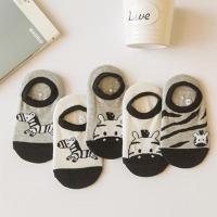 1-3-5-7-9岁婴儿宝宝男女儿童船袜薄棉隐形薄款夏季透气小孩袜子 小毛驴款/五双装 1-3岁/11-15厘米脚长