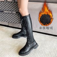 高品质真软皮长筒靴2020秋冬新款骑士靴高筒不过膝长靴显瘦马丁靴 黑色升级版(绒里) 40