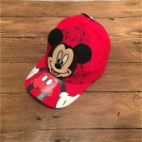 新款儿童帽子春季男童棒球帽夏天米奇鸭舌帽女童遮阳帽小孩太阳帽 米奇红色 布款 儿童款 2-8岁 47-54cm