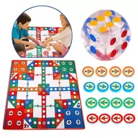 [立体小飞机]儿童益智飞行棋玩具大富翁双面地毯地垫亲子游戏棋 飞行棋地毯82*82cm