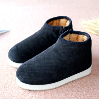 中老年棉鞋男冬季加绒手工老棉鞋加厚老北京老人布棉鞋居家保暖鞋 黑色 42码（偏小3个码）