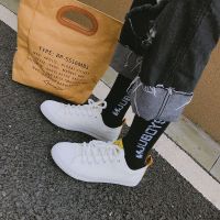 ins高帮帆布鞋男韩版1970s潮流男布鞋休闲男板鞋社会精神小伙鞋子 A265-白色 39-男款