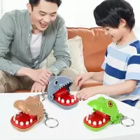 咬手指玩具 鲨鱼咬手整蛊玩具 鲨鱼宝贝咬手亲子桌面益智玩具 迷你咬手随机款式